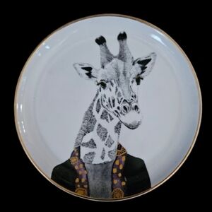NWOT Pier 1 Giraffe Book Club Collection Fine China Salad Dessert Plate